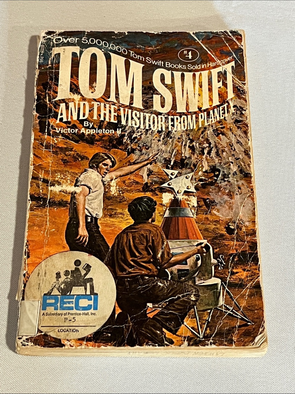 Tom Swift and the Visitor From Planet - Vintage Book, Orange Cover 1961